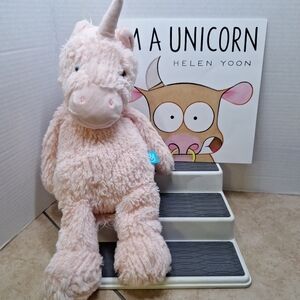 Manhattan Toy Adorables Petals The Pink Unicorn Plush 14" W/I'm A Unicorn Book